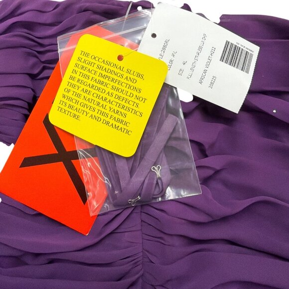 Dessy Womens African Violet Polyester Strapless Formal Gown Full Length Size 4L - Picture 9 of 12